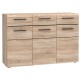 Μπουφές Solo 150x41x82cm Sonoma με Wenge και MDF Καμπυλωτό τελείωμα στις πόρτες