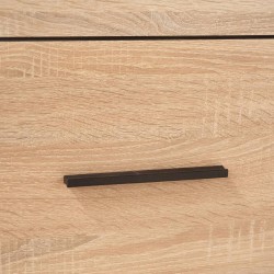 Βιτρίνα Δίφυλλη Solo 100x41x197cm Sonoma με Wenge και MDF Καμπυλωτό τελείωμα στις πόρτες