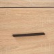 Βιτρίνα Δίφυλλη Solo 100x41x197cm Sonoma με Wenge και MDF Καμπυλωτό τελείωμα στις πόρτες