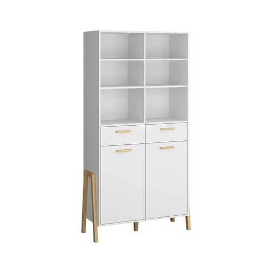 Βιβλιοθήκη Belle Λευκό 102.5x41x197cm Βιβλιοθήκη Belle Λευκό 102.5x41x197cm