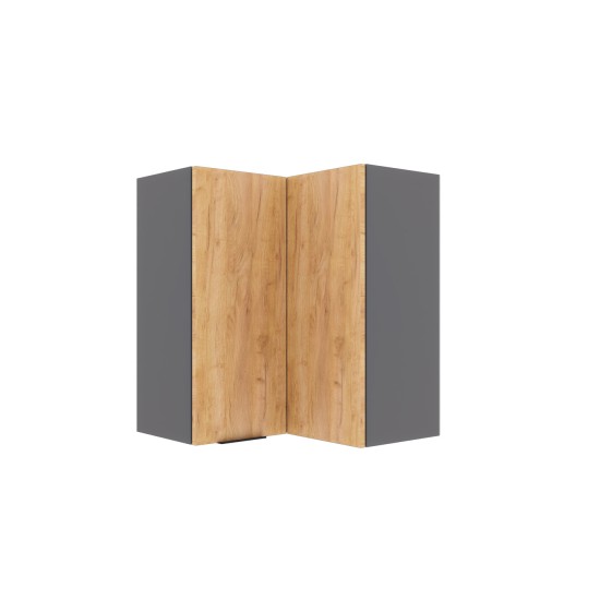 Craft Πάνω Ντουλάπι Γωνιακό Χρυσό Δρυς 60-60x32x72cm