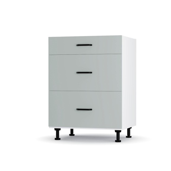 Modest Κάτω Ντουλάπι Συρταριέρα Γκρι  60x48x82εκ