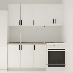 Κουζίνα Modest Σετ 5 Κουτιών Λευκή Άνω Κουτιά 170cm Κάτω 110cm