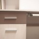 Γραφείο Cross Λευκό Latte-Mόκκα 120x59,2x202εκ