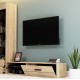 Έπιπλο TV Solo 163x41x38cm Sonoma με Wenge και MDF Καμπυλωτό τελείωμα στις πόρτες