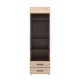 Βιβλιοθήκη Solo 2S 60x41x197 Sonoma με Wenge και MDF Καμπυλωτό τελείωμα