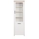 Βιτρίνα VERNE Μονόφυλλη 59.7x37.2x191.6cm Λευκό-Φυσικός Δρυς