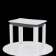 Τραπέζι Επεκτεινόμενο Κουζίνας Family Λευκό-Ανθρακί 90x60x77cm