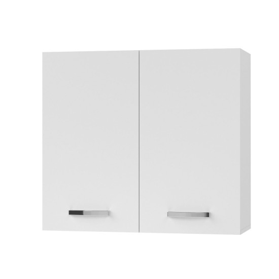 CHARLOTΤE Πάνω Ντουλάπι 80x30.5x71.8εκ με μεταλλικά χερούλια Λευκό CHARLOTΤE Πάνω Ντουλάπι 80x30.5x71.8εκ με μεταλλικά χερούλια Λευκό