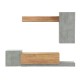 Σύνθεση Τηλεόρασης Lucky 246.3x37x193cm Γκρι-Χρυσό Δρυς