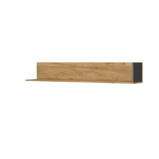 Ράφι Santes Χρυσό Δρυς-Γραφίτης 155x27x24.5cm Ράφι Santes Χρυσό Δρυς-Γραφίτης 155x27x24.5cm
