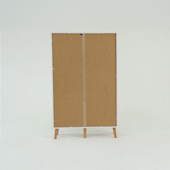 Ραφιέρα Timmy Λευκό-Γραφίτη-Γκρι 90x36x147cm