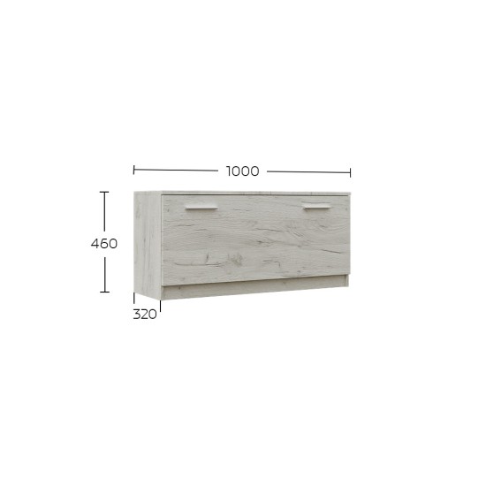 Παπουτσοθήκη Reno Λευκό 100x32x46cm