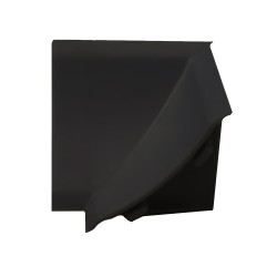Γωνία Εσωτερική Αρμοκάλυπτρου Μαύρη 4x2.5x4cm