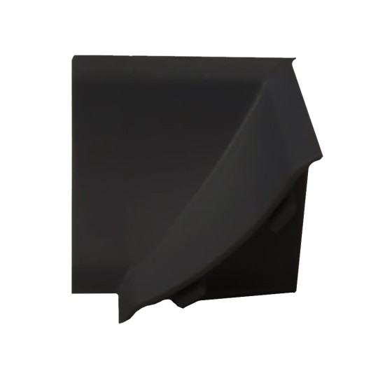Γωνία Εσωτερική Αρμοκάλυπτρου Μαύρη 4x2.5x4cm