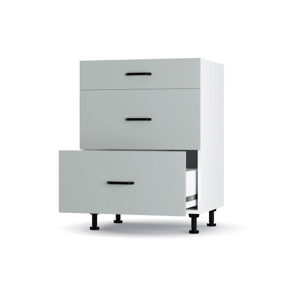 Modest Κάτω Ντουλάπι Συρταριέρα Γκρι  60x48x82εκ