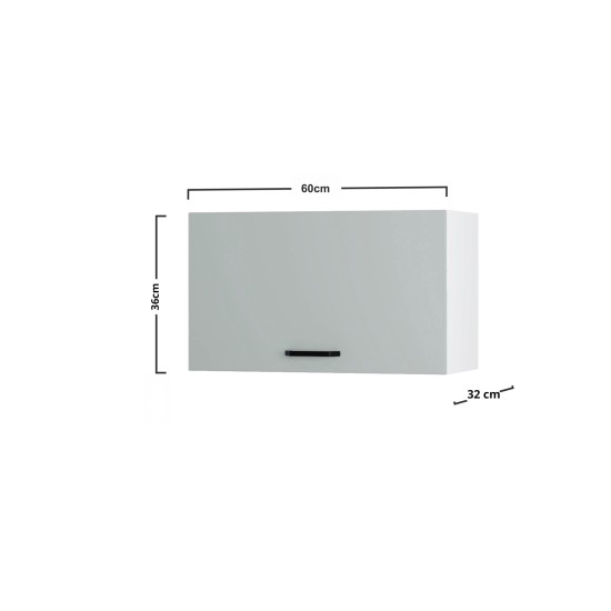Modest Πάνω Ντουλάπι Απορροφητήρα Γκρι 60x32x36εκ