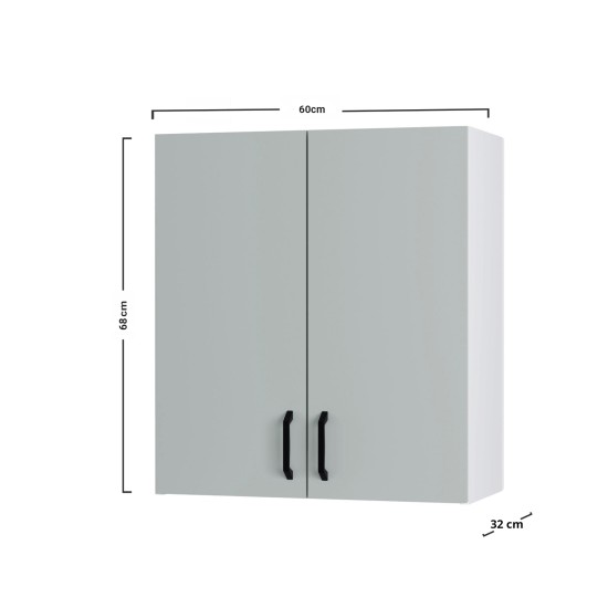 Modest Πάνω Ντουλάπι Απορροφητήρα Γκρι 60x32x68εκ