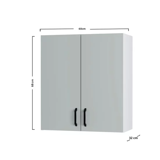 Modest Πάνω Ντουλάπι Απορροφητήρα Γκρι 60x32x68εκ