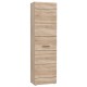 Ντουλάπα Μονόφυλλη Solo1D Sonoma με Wenge 45x58x197cm