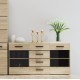 Μπουφές Solo 150x41x82cm Sonoma με Wenge και MDF Καμπυλωτό τελείωμα στις πόρτες