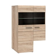 Κρεμαστή Βιτρίνα Δίφυλλη Solo αριστερή 2W 90x41x136 Sonoma Wenge