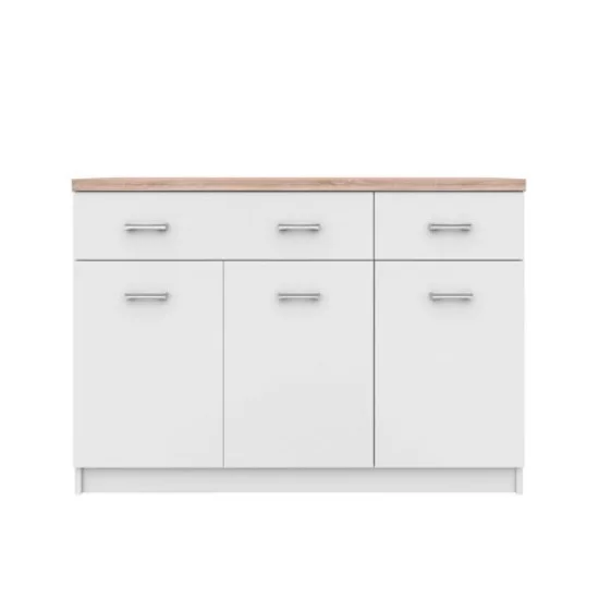 Μπουφές Top Mix 120x33x85cm Λευκό-Sonoma