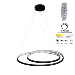 Φωτιστικό Κρεμαστό Brilliant Led 56W Μαύρο Φ60x120cm