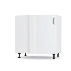 Modest Κάτω Γωνιακό Ντουλάπι Λευκό 100x48x82cm