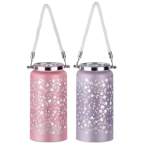 Φανάρι Φωτιζόμενο LED Με Διακόσμηση Γυαλί 16cm Σε 2 Χρώματα Φανάρι Φωτιζόμενο LED Με Διακόσμηση Γυαλί 16cm Σε 2 Χρώματα