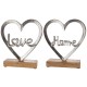 Διακοσμητικό Καρδιά 'Home/Love' Σε Βάση Ασημί Αλουμίνιο/Ξύλο 6x18x16cm Σε 2 Σχέδια Διακοσμητικό Καρδιά 'Home/Love' Σε Βάση Ασημί Αλουμίνιο/Ξύλο 6x18x16cm Σε 2 Σχέδια