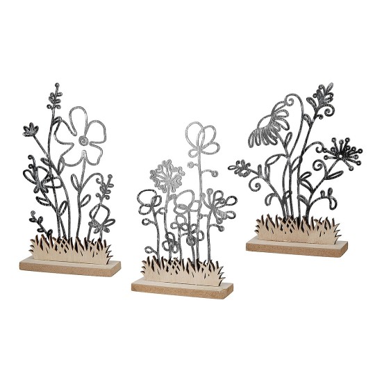 Διακοσμητικό Φυτά Μαύρο/Φυσικό MDF 3.5x16.5x19cm Σε 3 Σχέδια Διακοσμητικό Φυτά Μαύρο/Φυσικό MDF 3.5x16.5x19cm Σε 3 Σχέδια