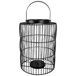 Φανάρι  Κλουβί Μαύρο Μέταλλο 35cm