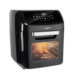 Φριτέζα Αέρος Με 9 Προγράμματα Ψησίματος 5 Εξαρτήματα Μαύρο/Ασημί 12lt 1800W ALPINA