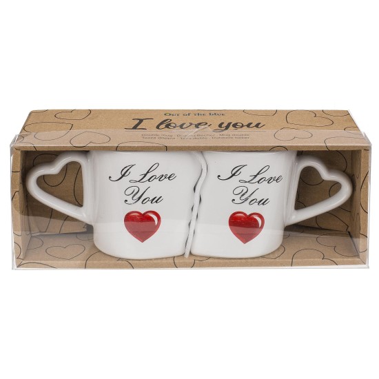Κούπα Διπλή 'I Love You' Λευκό Κεραμικό 8.5x9cm 2Τμχ Κούπα Διπλή 'I Love You' Λευκό Κεραμικό 8.5x9cm 2Τμχ