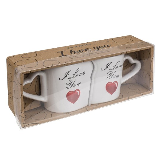 Κούπα Διπλή 'I Love You' Λευκό Κεραμικό 8.5x9cm 2Τμχ Κούπα Διπλή 'I Love You' Λευκό Κεραμικό 8.5x9cm 2Τμχ