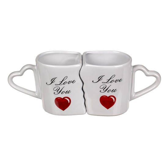 Κούπα Διπλή 'I Love You' Λευκό Κεραμικό 8.5x9cm 2Τμχ Κούπα Διπλή 'I Love You' Λευκό Κεραμικό 8.5x9cm 2Τμχ