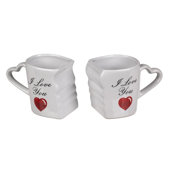 Κούπα Διπλή 'I Love You' Λευκό Κεραμικό 8.5x9cm 2Τμχ Κούπα Διπλή 'I Love You' Λευκό Κεραμικό 8.5x9cm 2Τμχ