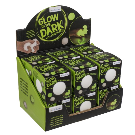 Μπαλίτσα Αντιστρές Μαλακή Που Φωσφορίζει Στο Σκοτάδι Λευκό Φ7cm