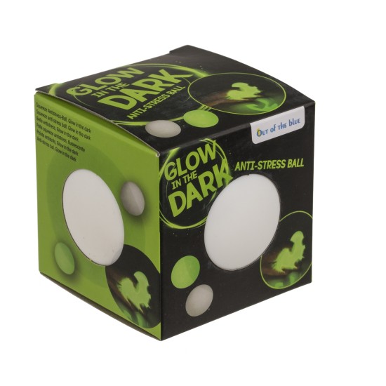 Μπαλίτσα Αντιστρές Μαλακή Που Φωσφορίζει Στο Σκοτάδι Λευκό Φ7cm