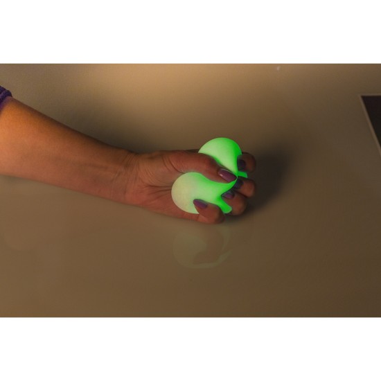 Μπαλίτσα Αντιστρές Μαλακή Που Φωσφορίζει Στο Σκοτάδι Λευκό Φ7cm