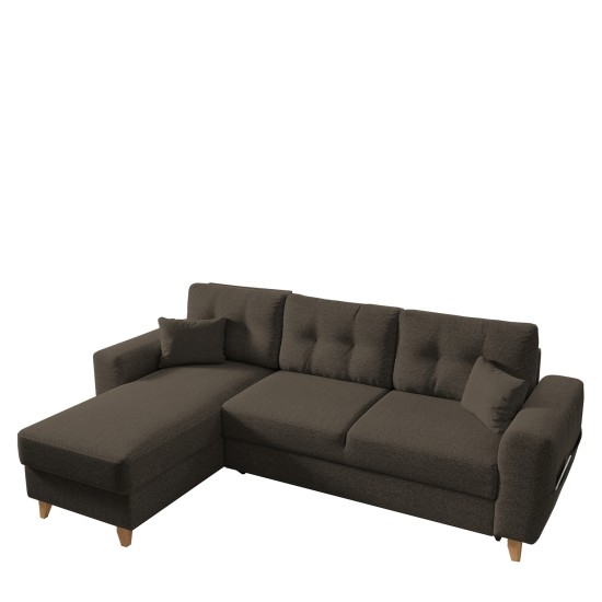 Καναπές Γωνιακός Αναστρέψιμη Γωνία JESSIE 235x160x85cm Καφέ Καναπές Γωνιακός Αναστρέψιμη Γωνία JESSIE 235x160x85cm Καφέ