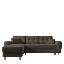 Καναπές Γωνιακός  Αναστρέψιμη Γωνία JESSIE 235x160x85cm Καφέ