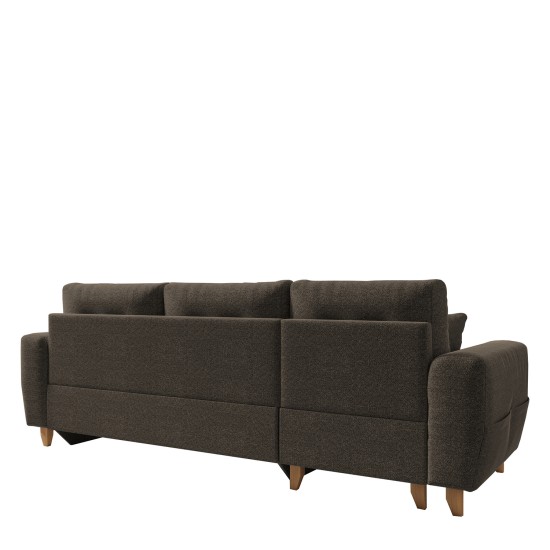 Καναπές Γωνιακός Αναστρέψιμη Γωνία JESSIE 235x160x85cm Καφέ Καναπές Γωνιακός Αναστρέψιμη Γωνία JESSIE 235x160x85cm Καφέ