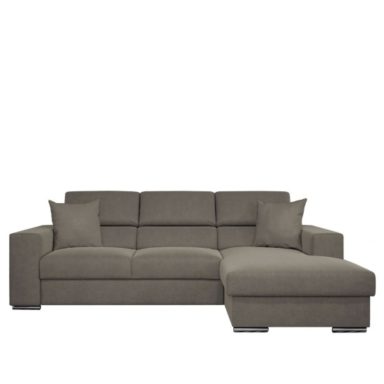 Καναπές Κρεβάτι Γωνιακός Δεξιά Γωνία ELOISE Taupe 260x170x75-90cm Καναπές Κρεβάτι Γωνιακός Δεξιά Γωνία ELOISE Taupe 260x170x75-90cm