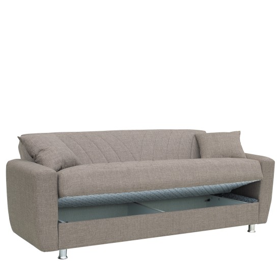Καναπές Κρεβάτι Τριθέσιος JUAN Καφέ 210x84x86cm Καναπές Κρεβάτι Τριθέσιος JUAN Καφέ 210x84x86cm