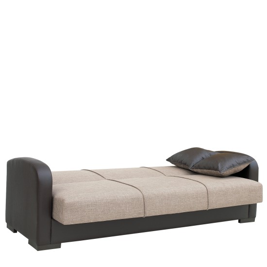 Καναπές Κρεβάτι Τριθέσιος MARTINI Καφέ PU 215x84x84cm Καναπές Κρεβάτι Τριθέσιος MARTINI Καφέ PU 215x84x84cm