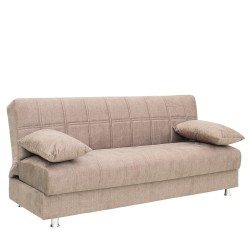 Καναπές Κρεβάτι Τριθέσιος  LAURA ΙΙ Καφέ 190x84x86cm