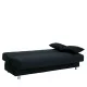 Καναπές Κρεβάτι Τριθέσιος  LAURA ΙΙ Μαύρο 190x84x86cm