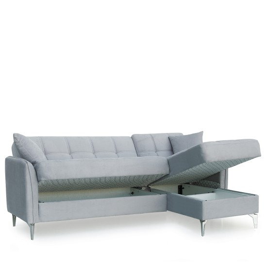 Καναπές Γωνιακός JOAQUIN Γκρι 230x84x89cm Καναπές Γωνιακός JOAQUIN Γκρι 230x84x89cm